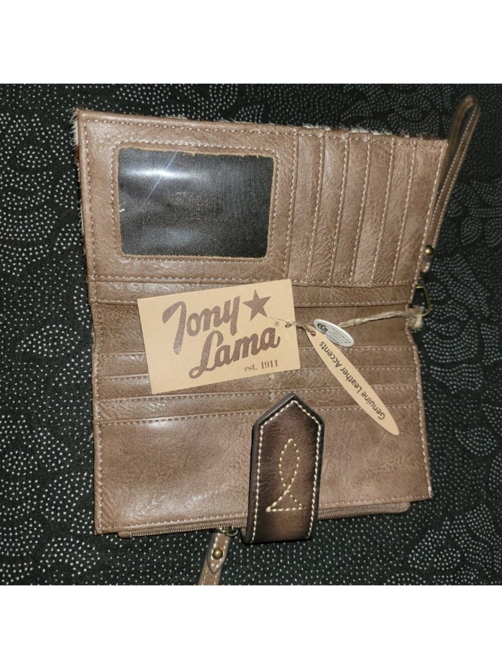 Tony Lama Women's Wallet Bag Leather Brown Western Cowgirl - Picture 5 of 6